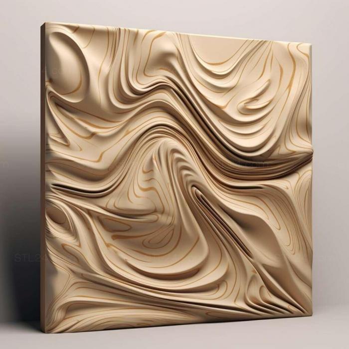 Patterns and decorations (st Zaha Hadid 4, PATTERN_1460) 3D models for cnc